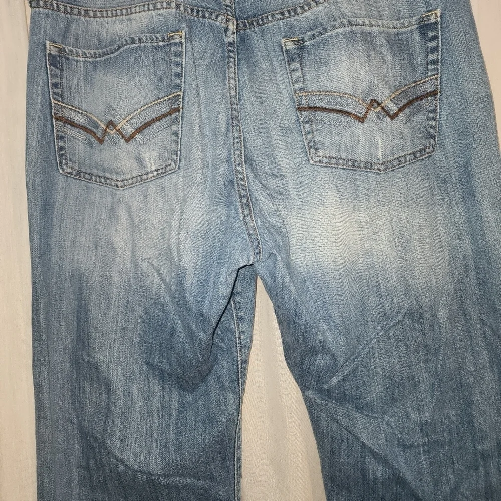 Lucky Brand 181 Jeans Mens 38x27 Blue Relaxed Bootleg light Wash Denim